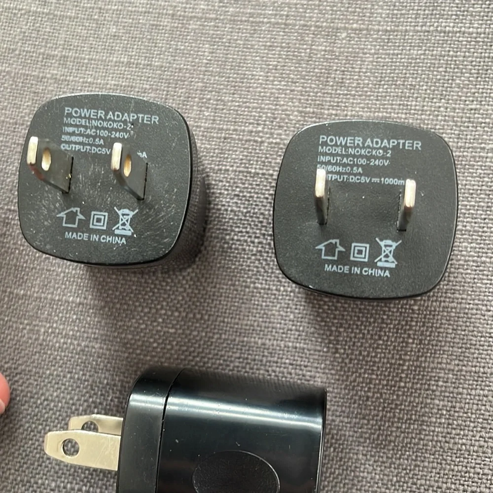 3 Black USB Power Adapters